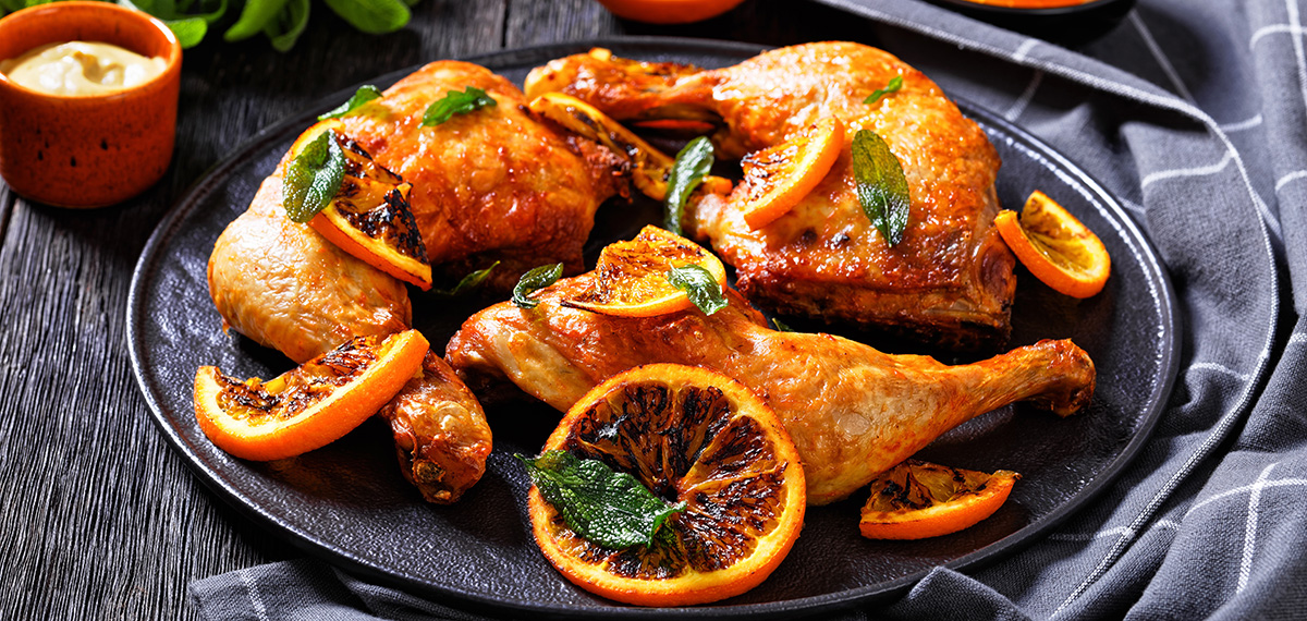 Baked chicken with cara cara orange glaze recipe by hale groves