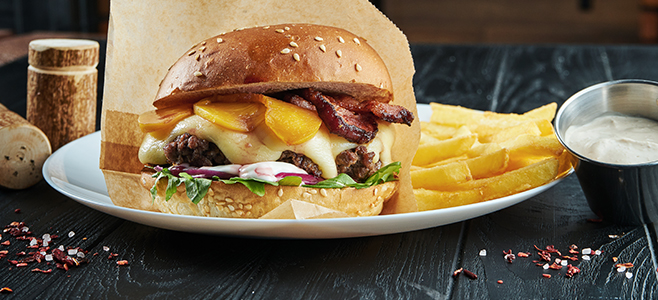 florida peach chutney burger