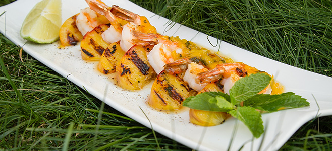 grilled peach kabobs