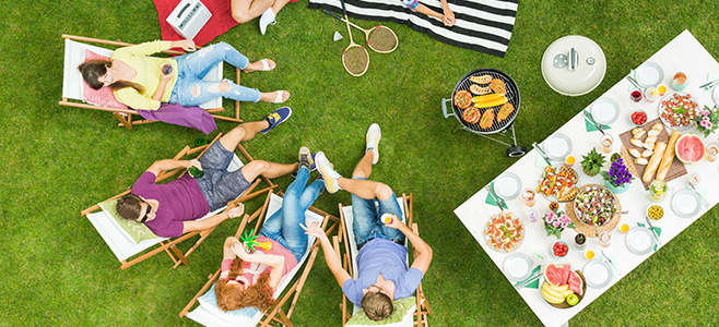 summmer fruit backyard party
