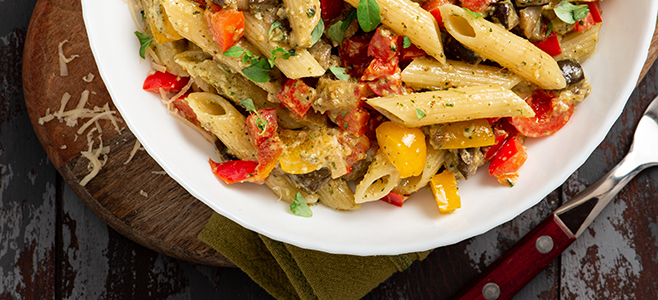 peach pasta salad