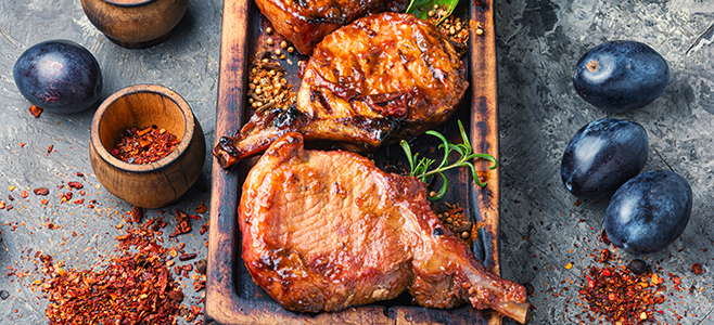 plum pork chops