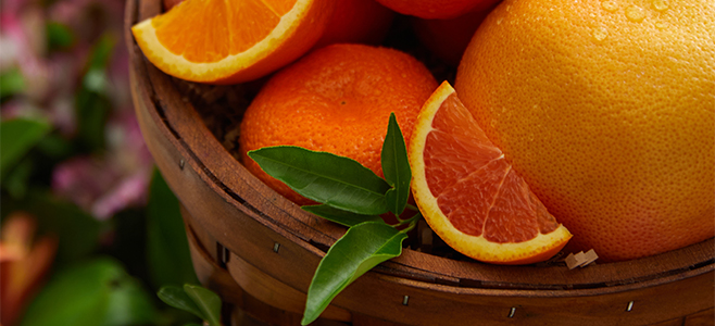citrus fruit basket