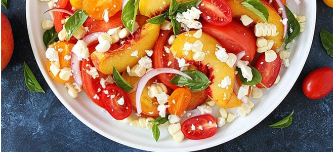 peach corn salad