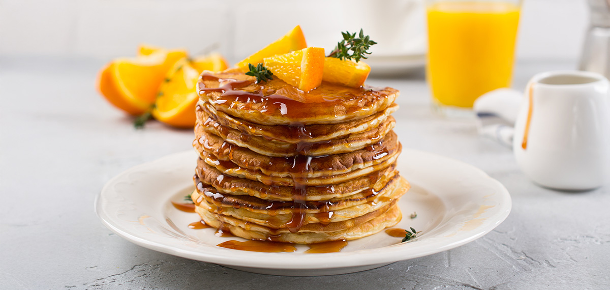 pancake with orange syrup recipe by hale groves