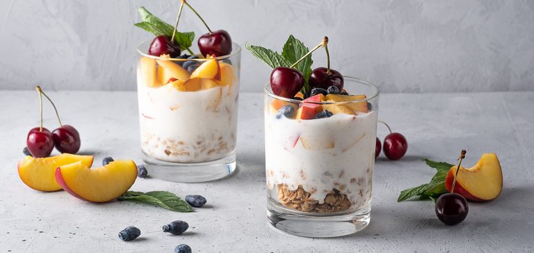 Nectarine Cherry Yogurt Parfait Recipe