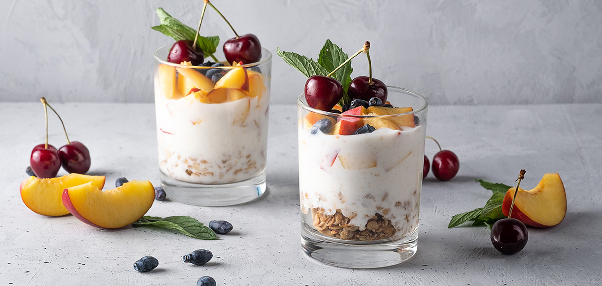 Nectarine Cherry Yogurt Parfait Recipe