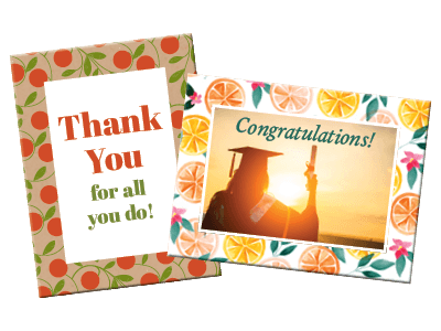 Personalization sample giftcards