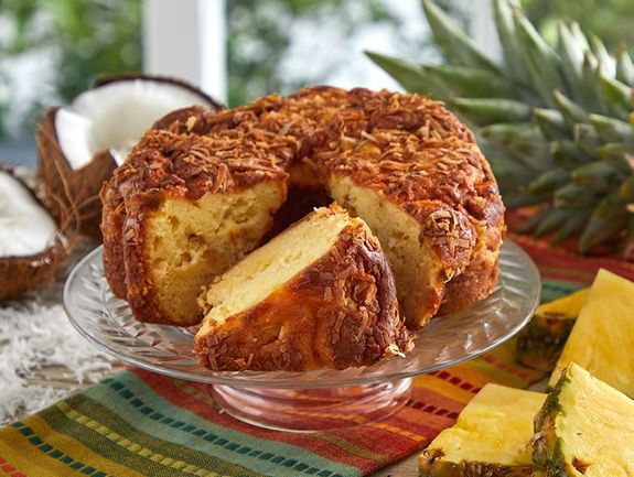 Pineapple Coconut Coffee Cake