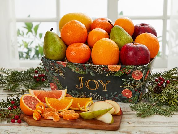 Holiday Joy Fruit Basket Box