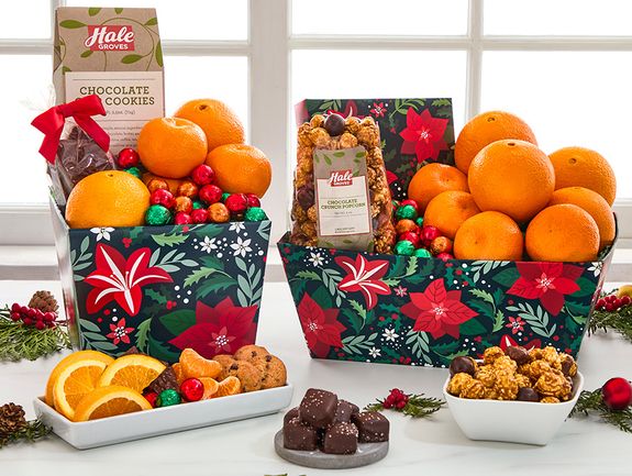 Festive Floral Basket Boxes