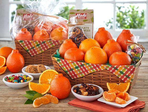Grove Plaid Basket Box with Honeybells