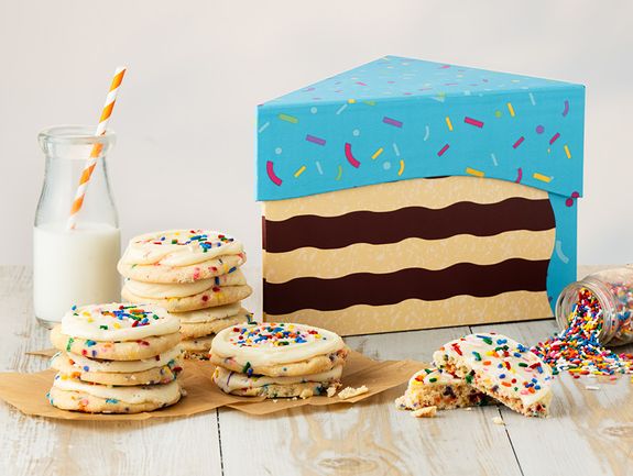 Cake Slice Celebration Box with Cookies