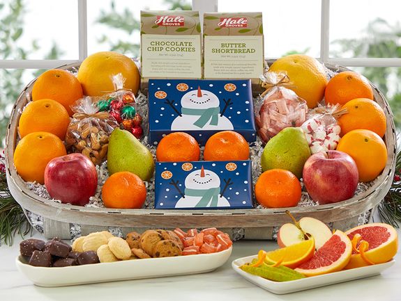 Citrus Snowman Gift Trays