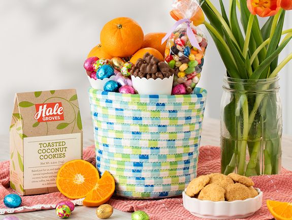 Gingham Woven Rope Basket