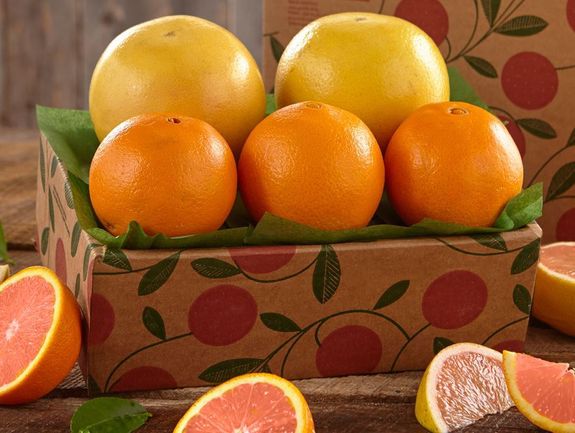 Sampler Tray of Cara Cara Navel Oranges & Ruby Red Grapefruit
