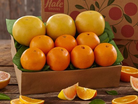 1 Tray Navel Oranges & Ruby Red Grapefruit, Approx. 9 lbs.