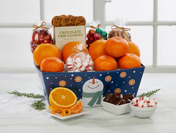 Citrus Snowman Basket Box