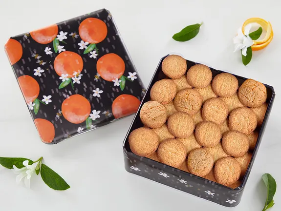 Toasted Coconut Cookies in Orange Delight Tin