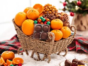 Holiday Citrus Sleigh Basket