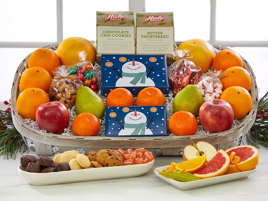 Citrus Snowman Gift Trays