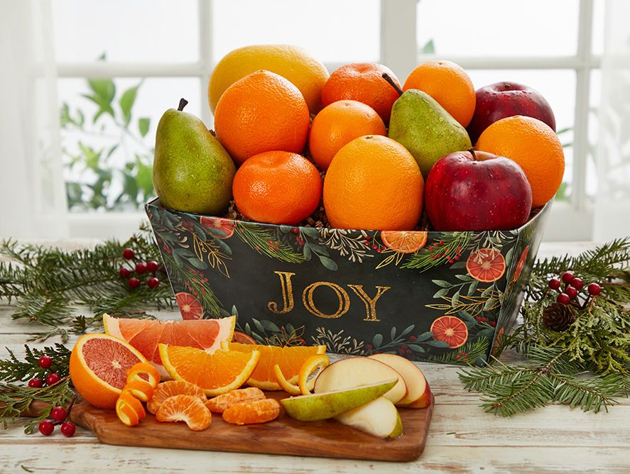 Holiday Joy Fruit Basket Box