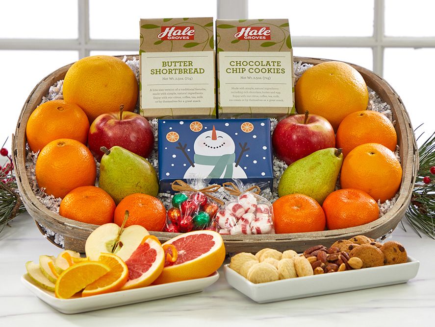 Citrus Snowman Gift Trays