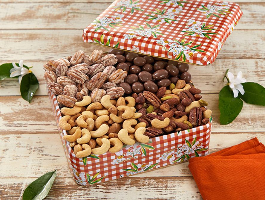 4-Way Nuts in Bee and Blossom Gift Tin