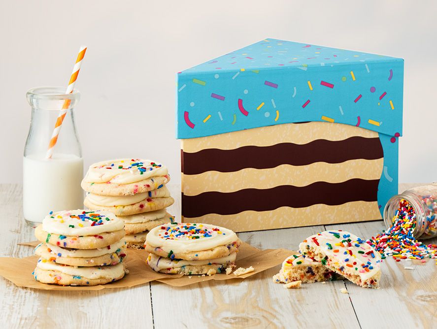 Cake Slice Celebration Box with Cookies