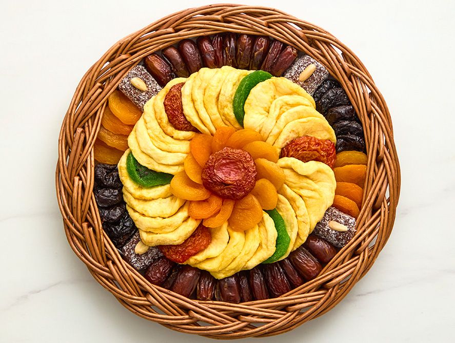 Dried Fruit Wicker Gift Tray