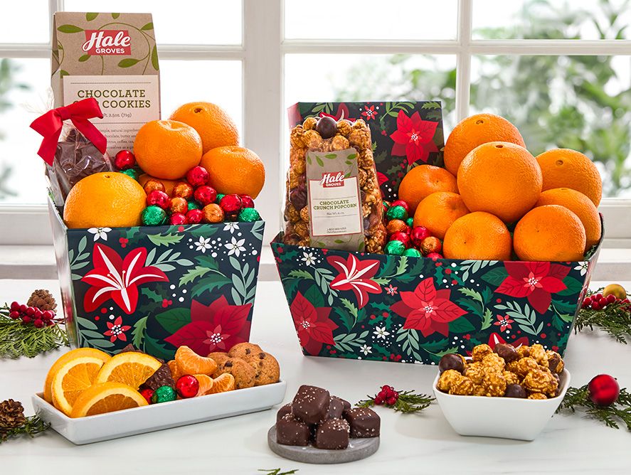 Festive Floral Basket Boxes